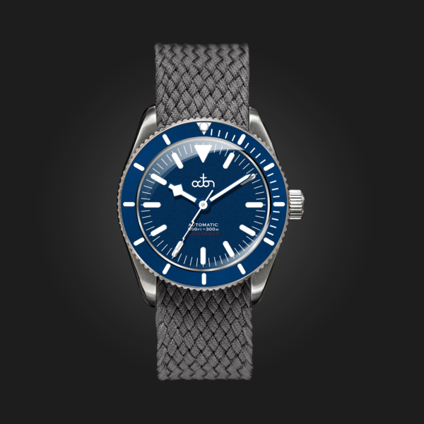 Havsörnen – Baltic Blue – Limited Edition Watch (300 pieces) with Grey Braided Perlon NATO Strap