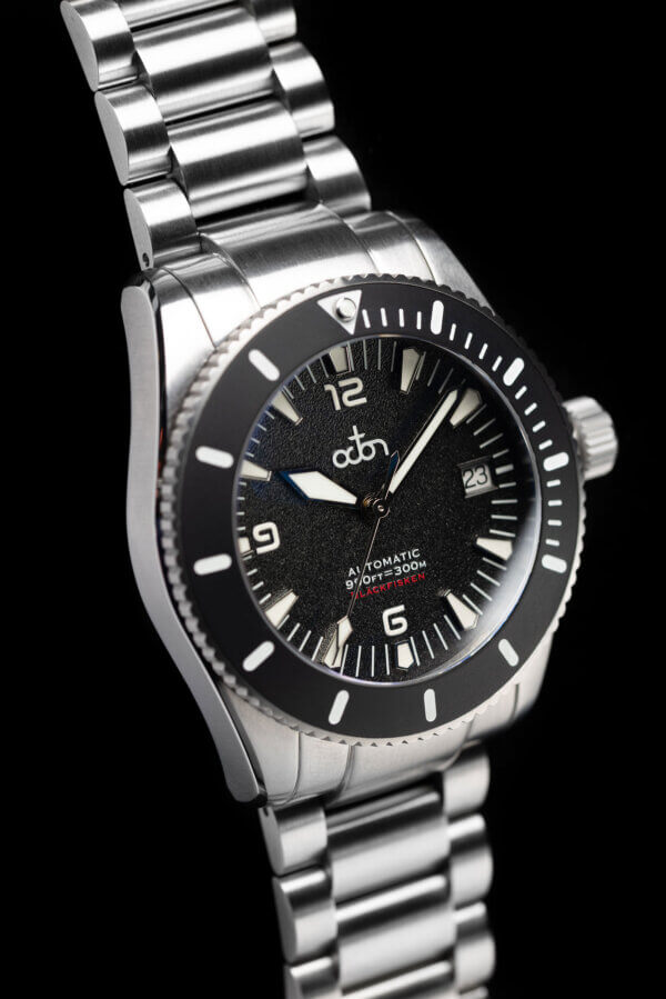 Bläckfisken - Black - Swiss Made Watch with Stainless Steel Bracelet - Image 4